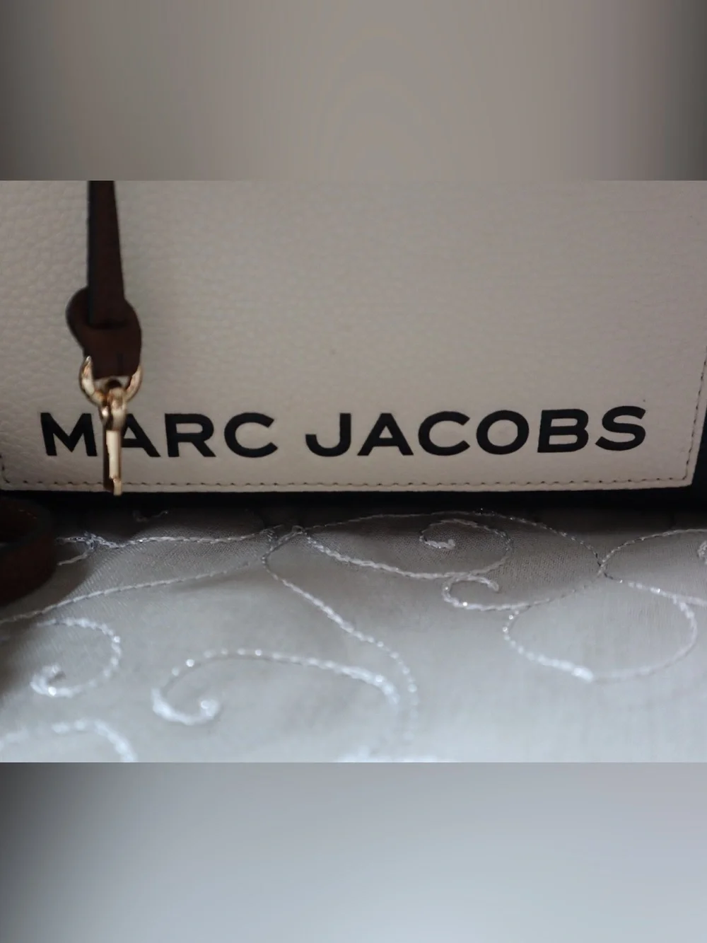 Marc Jacobs Black, Cream & Brown Leather Satchel